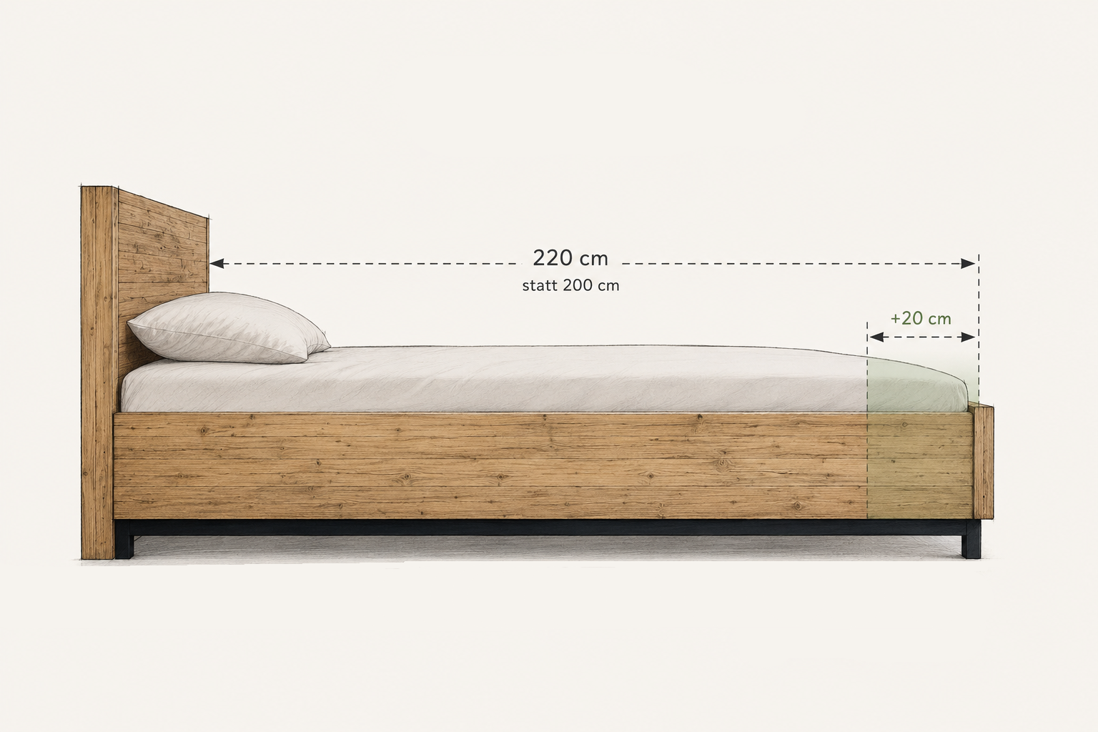 Extra Länge 220cm